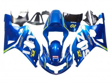 Carénages Moto Suzuki GSXR 600 / GSXR 750 2001-2003 - Bleu Jaune Vert Blanc Abordables