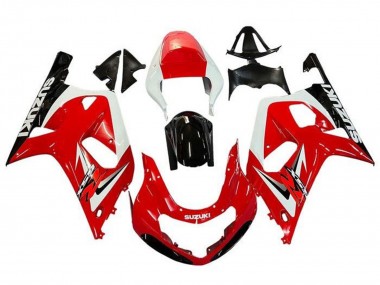 Carénages Moto Suzuki GSXR 600 / GSXR 750 2001-2003 - Rouge Blanc Noir Brillant Abordables