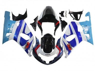 Carénages Moto Suzuki GSXR 600 / GSXR 750 2001-2003 - Blanc Triple Bleu Noir Brillant Rouge Abordables