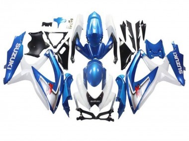 Carénages Moto Suzuki GSXR 600 / GSXR 750 2008-2010 - Blanc Bleu Clair Rouge Abordables