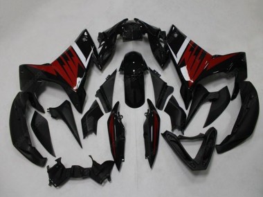 Carénages Moto Yamaha FZ6R 2009-2015 - Noir Rouge Blanc Abordables