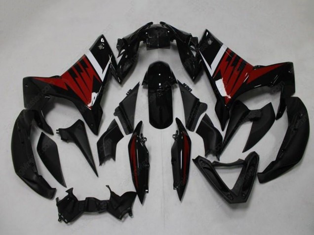 Carénages Moto Yamaha FZ6R 2009-2015 - Noir Rouge Blanc