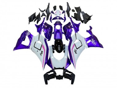 Carénages Moto Yamaha YZF R7 2021-2024 - Blanc Violet Rose Abordables