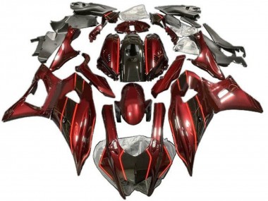 Carénages Moto Yamaha YZF R7 2021-2024 - Rouge Foncé Noir Abordables