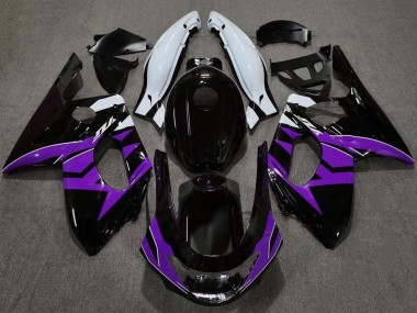 Carénages Moto Yamaha YZF600R Thundercat 1996-2007 - Noir Brillant Violet Blanc Abordables