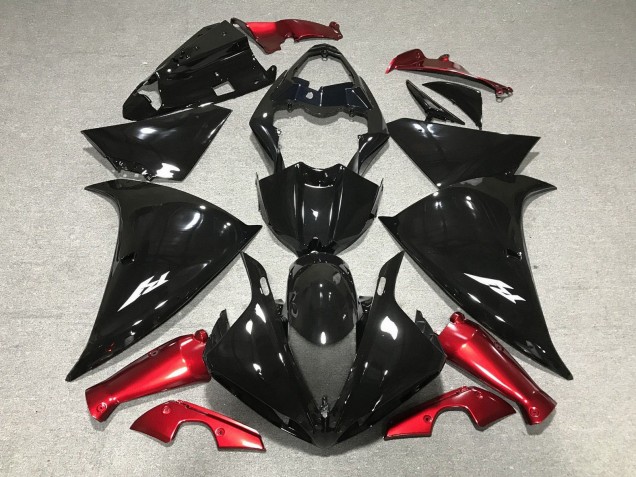 Carénages Moto Yamaha YZF 1000 R1 2009-2011 - Noir Brillant Rouge