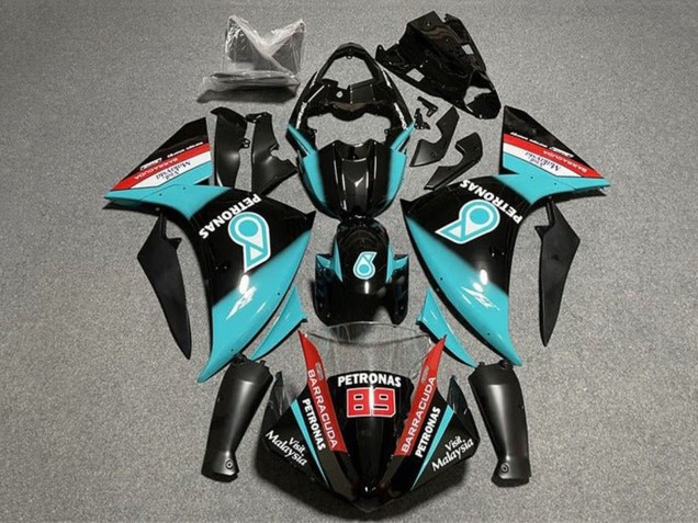 Carénages Moto Yamaha YZF 1000 R1 2009-2011 - Noir Brillant Bleu Clair Rouge Petronas