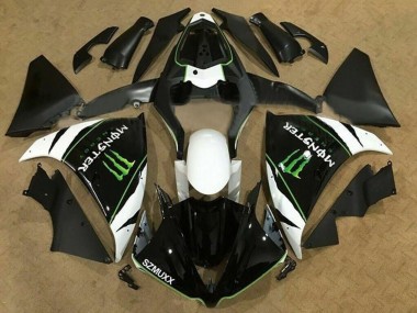 Carénages Moto Yamaha YZF 1000 R1 2009-2011 - Blanc Noir Vert Monstre Energy Abordables