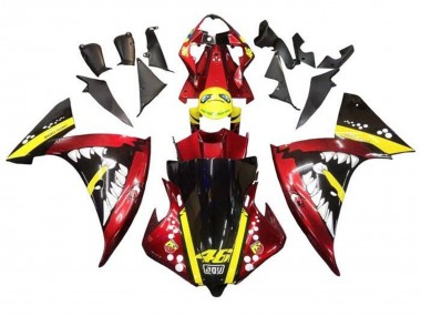 Carénages Moto Yamaha YZF 1000 R1 2009-2011 - Rouge Jaune Noir Requin Abordables