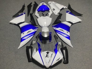 Carénages Moto Yamaha YZF 1000 R1 2009-2011 - Blanc Bleu Argent Noir Bande Abordables