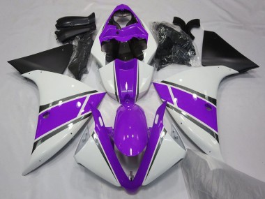 Carénages Moto Yamaha YZF 1000 R1 2009-2011 - Blanc Violet Noir Abordables