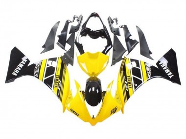 Carénages Moto Yamaha YZF 1000 R1 2009-2011 - Jaune Blanc Noir Bande Abordables