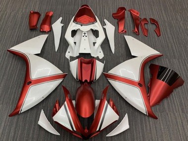 Carénages Moto Yamaha YZF 1000 R1 2012-2014 - Blanc Orange Abordables