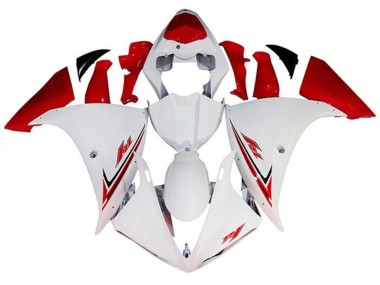 Carénages Moto Yamaha YZF 1000 R1 2012-2014 - Blanc Rouge Abordables
