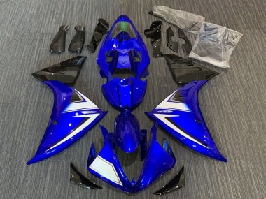 Carénages Moto Yamaha YZF 1000 R1 2012-2014 - Bleu Blanc Noir Bande Abordables