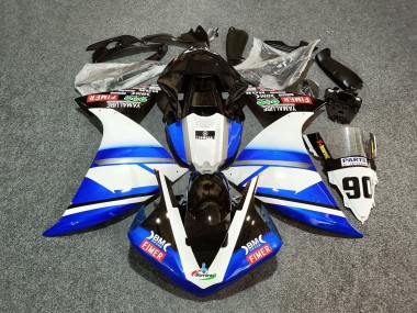 Carénages Moto Yamaha YZF 1000 R1 2012-2014 - Blanc Bleu Noir Fimer Yamalube 90 Abordables