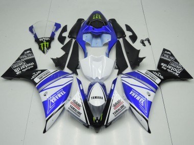 Carénages Moto Yamaha YZF 1000 R1 2012-2014 - Blanc Bleu Noir Vert Monstre Yamalube Abordables