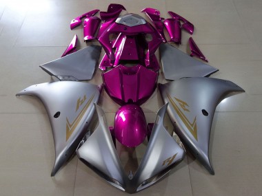 Carénages Moto Yamaha YZF 1000 R1 2012-2014 - Argent Mat Rose Abordables