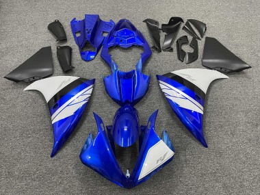 Carénages Moto Yamaha YZF 1000 R1 2012-2014 - Bleu Blanc Noir Abordables