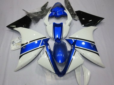 Carénages Moto Yamaha YZF 1000 R1 2012-2014 - Blanc Bleu Noir Abordables