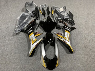Carénages Moto Yamaha YZF 1000 R1 2015-2019 - Argent Jaune Noir Brillant Abordables