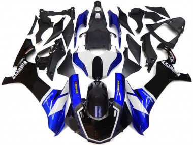 Kits Carénage Moto Yamaha YZF 1000 R1 2015-2019 - Bleu Blanc Noir Brillant Abordables