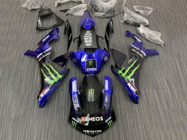 Carénages Moto Yamaha YZF 1000 R1 2015-2019 - Bleu Noir Monstre ENEOS Abordables