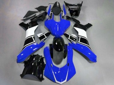 Carénage Moto Yamaha YZF 1000 R1 2015-2019 - Bleu Blanc Noir Brillant Abordables