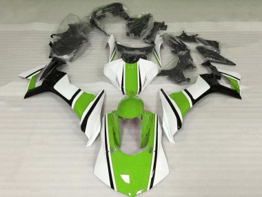 Carénages Moto Yamaha YZF 1000 R1 2015-2019 - Blanc Vert Noir Abordables