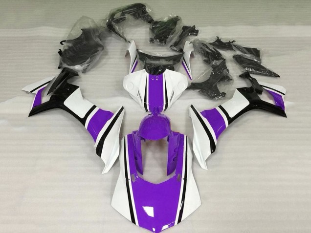 Carénages Moto Yamaha YZF 1000 R1 2015-2019 - Blanc Violet Noir