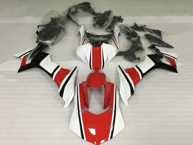 Carénage Moto Yamaha YZF 1000 R1 2015-2019 - Blanc Rouge Noir