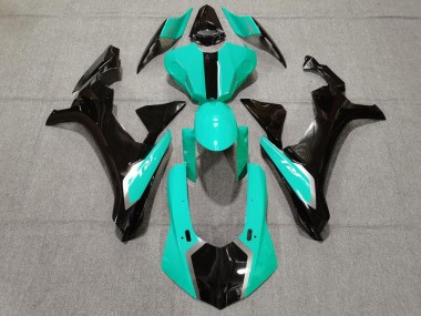 Carénages Moto Yamaha YZF 1000 R1 2015-2019 - Turquoise Bleu Noir Brillant Abordables