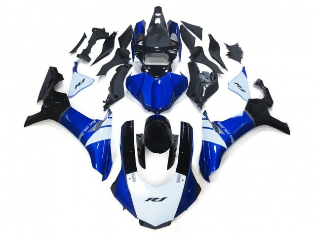Carénages Moto Yamaha YZF 1000 R1 2015-2019 - Blanc Bleu Noir
