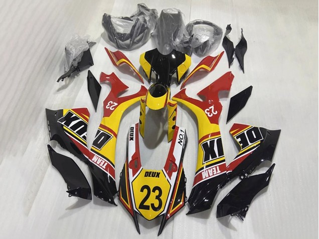 Carénages Moto Yamaha YZF 1000 R1 2020-2025 - Blanc Jaune Rouge Noir