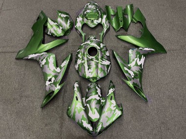 Carénages Moto Yamaha YZF 1000 R1 2004-2006 - Vert Blanc Gris Camouflage Abordables
