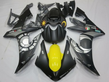 Carénages Moto Yamaha YZF 1000 R1 2004-2006 - Noir Mat Argent Jaune Abordables