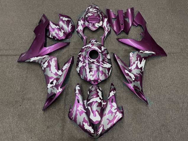 Carénages Moto Yamaha YZF 1000 R1 2004-2006 - Violet Clair Blanc Gris Camouflage