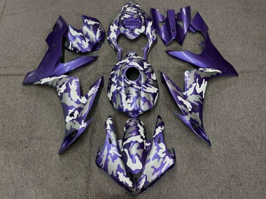 Carénages Moto Yamaha YZF 1000 R1 2004-2006 - Violet Blanc Gris Camouflage Abordables