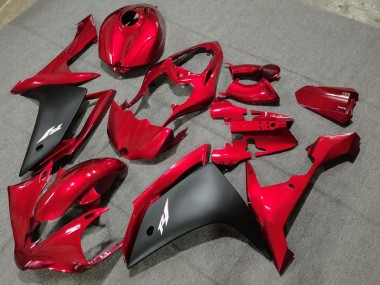 Carénages Moto Yamaha YZF 1000 R1 2004-2006 - Rouge Noir Mat Abordables