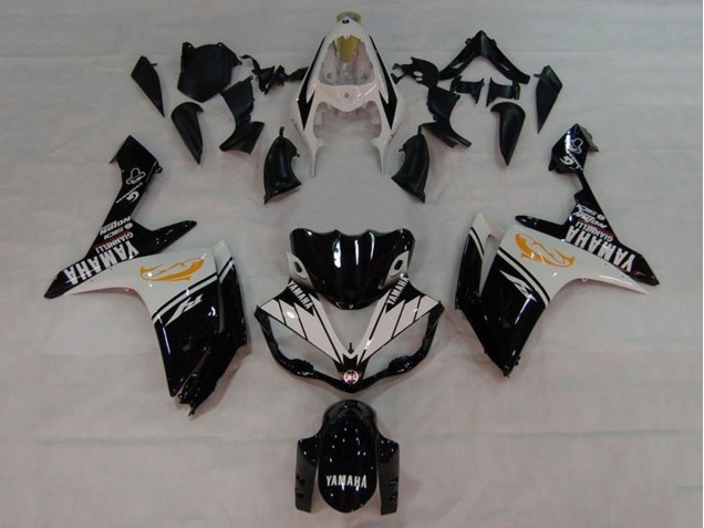 Carénages Moto Yamaha YZF 1000 R1 2007-2008 - Blanc Noir Orange Dauphin