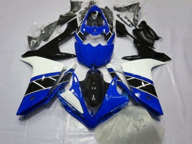 Kits Carénage Moto ABS Yamaha YZF 1000 R1 2007-2008 - Bleu Blanc Noir Abordables