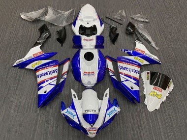 Carénages Moto Yamaha YZF 1000 R1 2007-2008 - Blanc Bleu Rouge Volvo Fimer Sterilgarda Abordables
