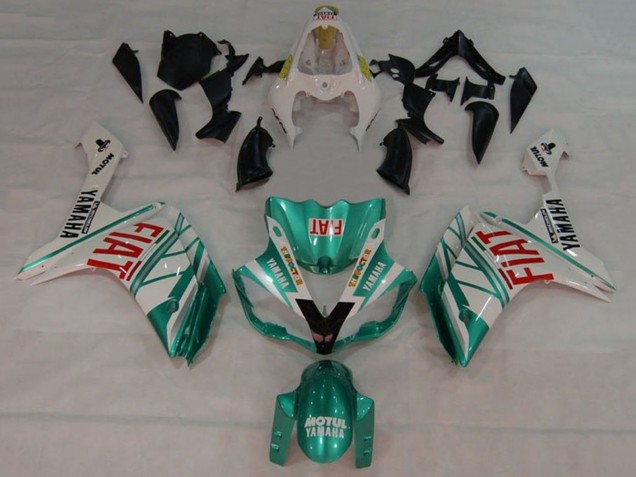 Carénages Moto Yamaha YZF 1000 R1 2007-2008 - Blanc Vert Rouge Fiat