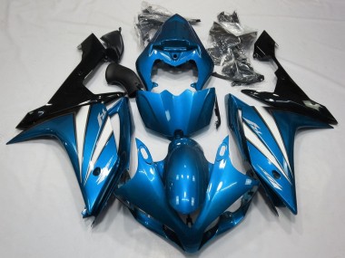 Carénages Moto Yamaha YZF 1000 R1 2007-2008 - Bleu Blanc Noir Abordables