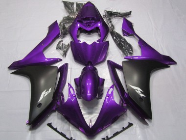 Carénages Moto Yamaha YZF 1000 R1 2007-2008 - Violet Noir Mat Abordables