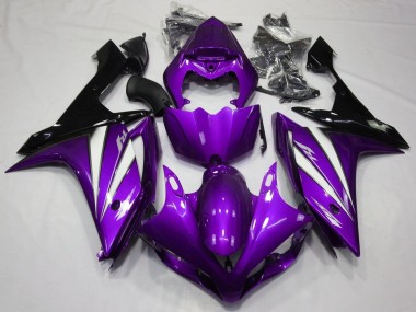 Carénages Moto Yamaha YZF 1000 R1 2007-2008 - Violet Blanc Noir Abordables
