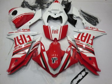 Carénages Moto Yamaha YZF 1000 R1 2007-2008 - Blanc Rouge Fiat Abordables