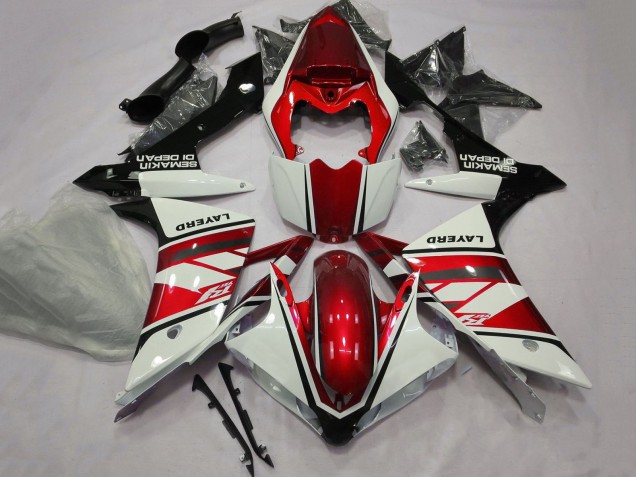 Carénages Moto Yamaha YZF 1000 R1 2007-2008 - Blanc Rouge Noir Layerd