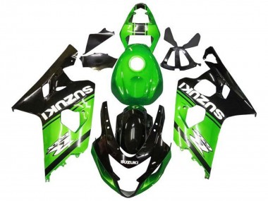 Carénages Moto Suzuki GSXR 600 / GSXR 750 2004-2005 - Vert Noir Blanc Abordables