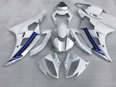 Carénages Moto Yamaha YZF R6 2006-2007 - Blanc Argent Bleu Noir Abordables